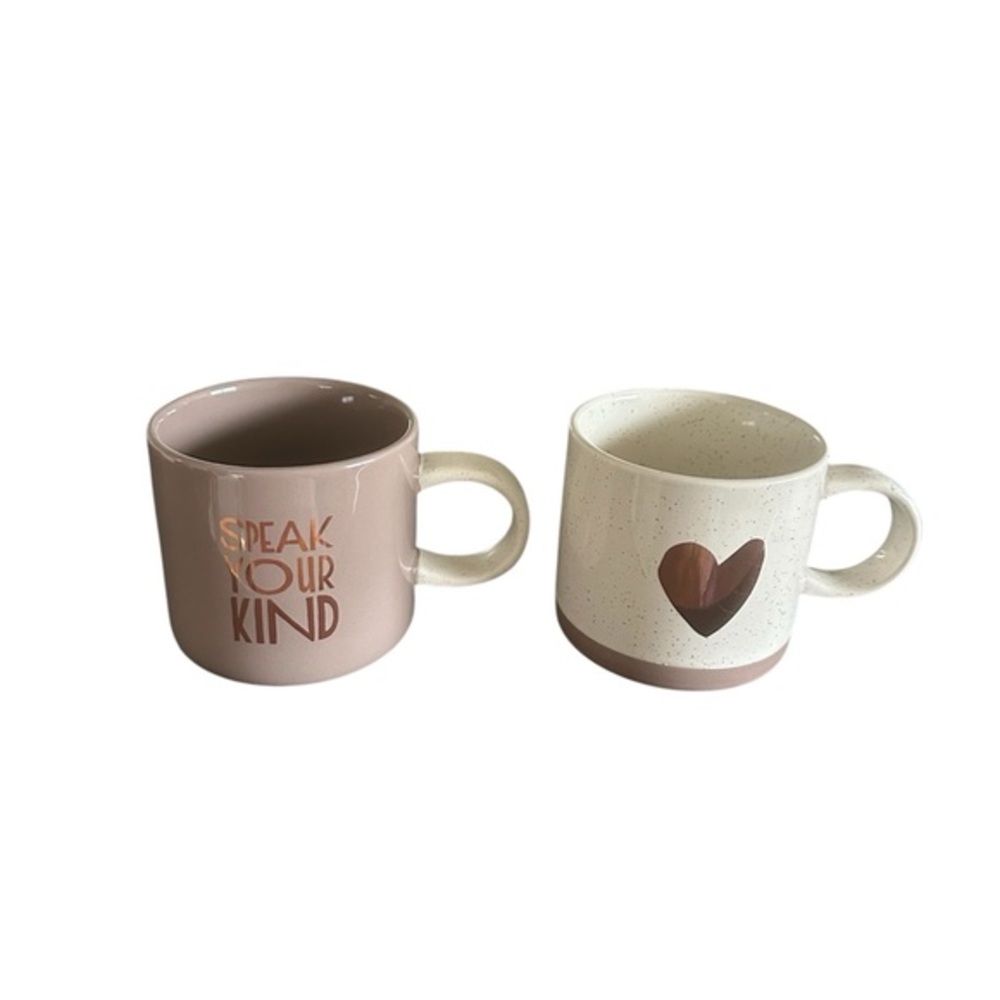 Starbucks Mug Pair: Speak Your Kind & 🤍